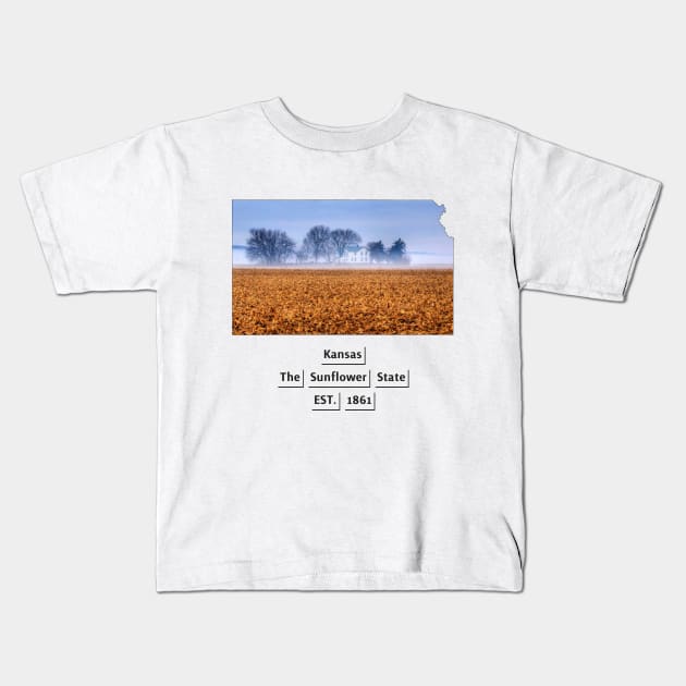 Kansas USA Kids T-Shirt by Designs by Dyer